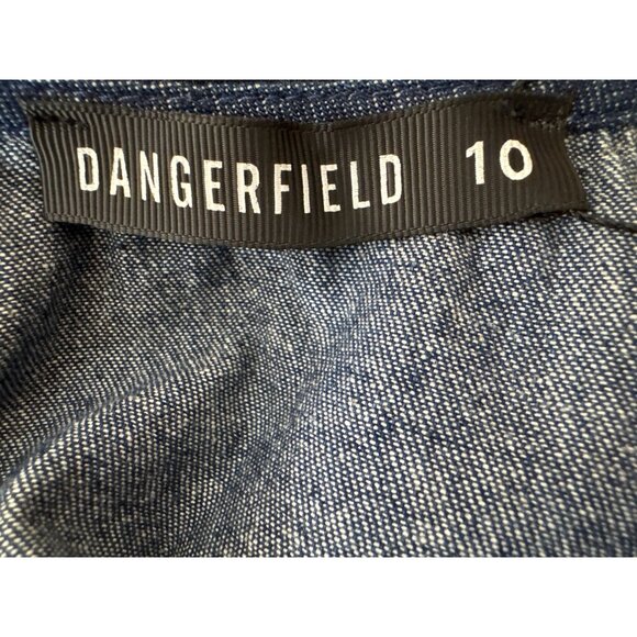 Dangerfield Size 10 Denim Mushroom Print Dress NWT - Picture 3 of 16